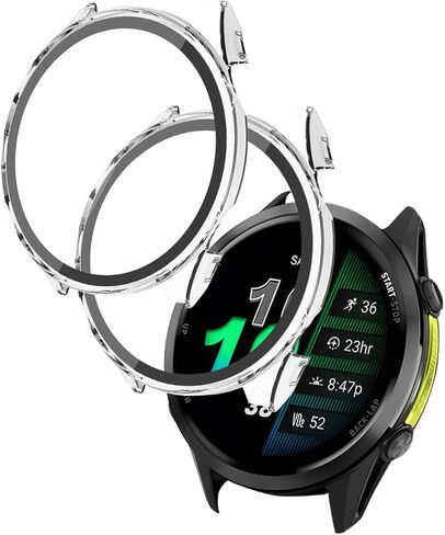 2 حزمة لـ Garmin Forerunner 970 Smart Watch Case ، غلاف واقٍ من Garmin Film Film ، غلاف حالة Garmin 970-Black in Saudi Arabia