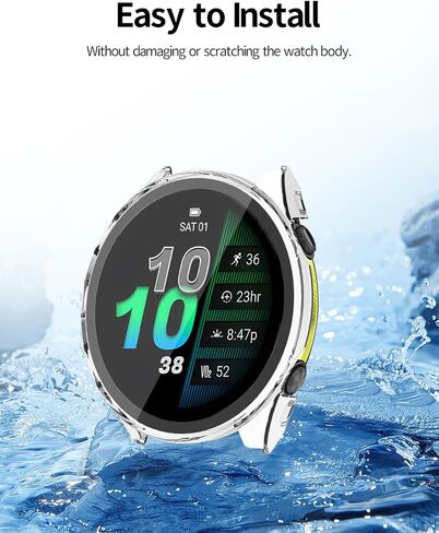 2 حزمة لـ Garmin Forerunner 970 Smart Watch Case ، غلاف واقٍ من Garmin Film Film ، غلاف حالة Garmin 970-Black in Saudi Arabia