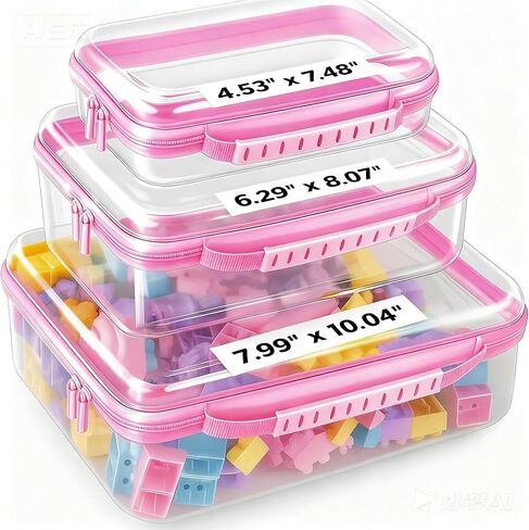 Bottom-Deepened 2.75''-3 Pack Clear Hard Shell Zipper Case L+M+S,Portable Zipper Bags Waterproof Cosmetics Bags,Organizer Pouch For Snacks,Toy,Diapers,Travel,White in Kuwait