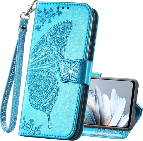 HAOTP for Samsung Galaxy S25 Ultra Phone Case Wallet ، Women Flip Folio Cover Cover Cover stervals string butterfly pu pu purse line strap kickstand for samsung galaxy s25 ultra purple in Kuwait
