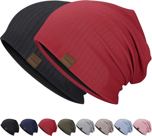 Slouchy Beanie for Men Women Soft Lightweight Running Beanie Hat Chemo Cap Skull Cap in Saudi Arabia