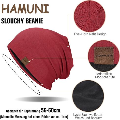 Slouchy Beanie for Men Women Soft Lightweight Running Beanie Hat Chemo Cap Skull Cap in Saudi Arabia