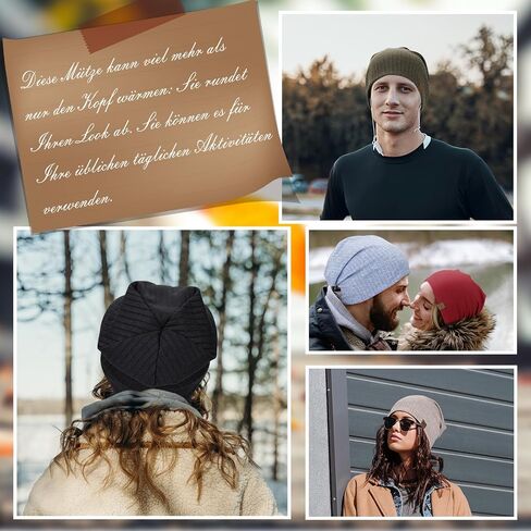 Slouchy Beanie for Men Women Soft Lightweight Running Beanie Hat Chemo Cap Skull Cap in Saudi Arabia