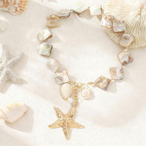 قلادة قلادة شلن مكتنزة للنساء ملونة غير منتظمة قلادة مطرز بالخرز باروك قلادة قلادة بوهو صيف المجوهرات للنساء in Kuwait