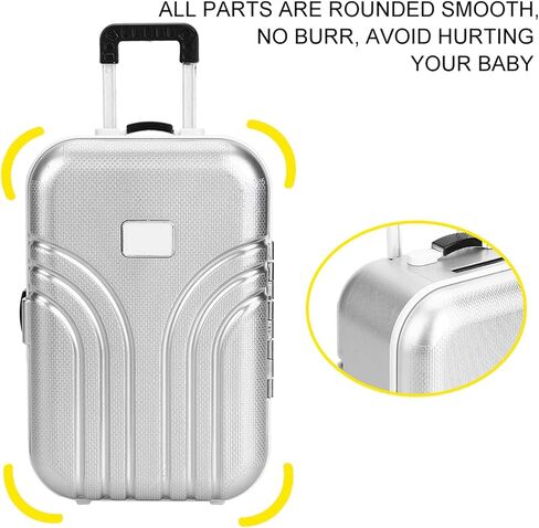 JTLB Baby Suitcase Toy Cute Plastic Rolling Suitcase Mini Luggage Box () in Saudi Arabia