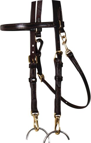 Victor Supreme Bob Hart Training Bridle for Horses | Efficient Tack Change | Double Stitched Browband and Cheeks | Ample Adjustment | Easy Adjust Throatlatch Bridle Leather in Saudi Arabia