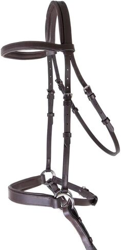 Schneiders Pinnacle Padded Bitless Bridle | Ideal for Sensitive Horses, Direct Rein & Nose Pressure, Premium European Leather, Stainless Steel Hardware | in Saudi Arabia
