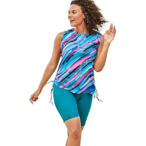 Swim 365 Women's Plus Size Clorine Clorine Coverup مع علاقات جانبية in Saudi Arabia