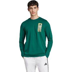 adidas Men's Tall Size Tech Metallic Long Sleeve T-Shirt, Wonder Silver in Kuwait