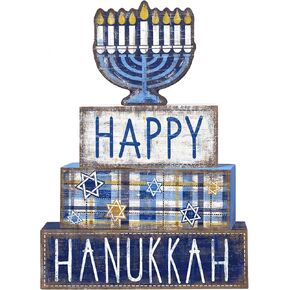 4pcs هالوين طاولة الديكور Happy Halloween Wooden Block Sign Ghost Rustic Tiered Tray Decor in Kuwait