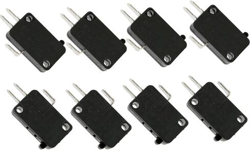 4 Pack KW7-0 Micro Contact Switch, Microwave Push Button Compatible with Air Fryer XL, Power XL, Vortex, Microswitches for Microwave Oven & Induction Cooker, Normally Open, 16A 125V-250V 2Pins in Kuwait