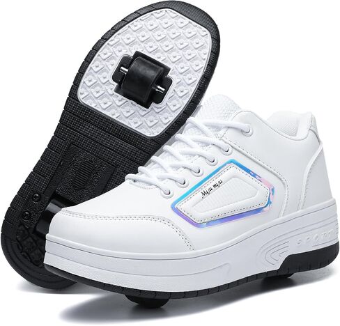 Kids Roller Skate Shoes with Detachable Wheels Roller Sneakers for Boys Girls Deformation Wheeled Shoes ﻿ in Saudi Arabia