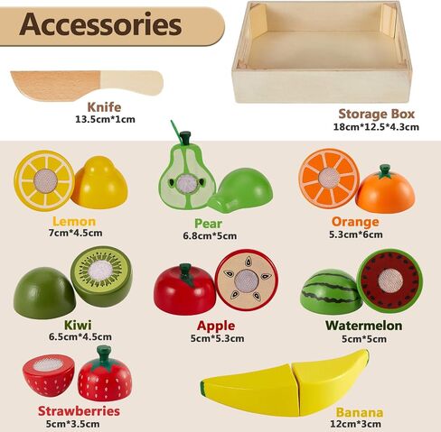 تلعب Herity Wooden Food للأطفال الصغار ، وقطعت ألعاب الخضروات التظاهر بملحقات المطبخ للعب الخشب ، والهدايا التعليمية لمدة 18 شهرًا للبنين in Kuwait