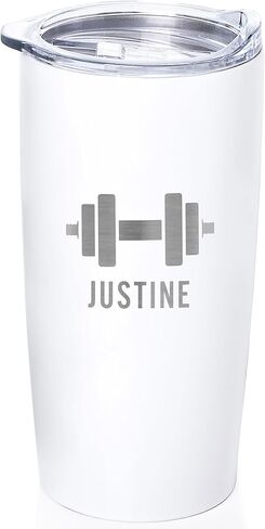 Lifetime Creations Engraved Personalized Fishing Stainless Steel Tumbler with Lid 20 oz (White): Fisherman Coffee Travel Mug with Name, I'd Rather Be Fishing in Kuwait