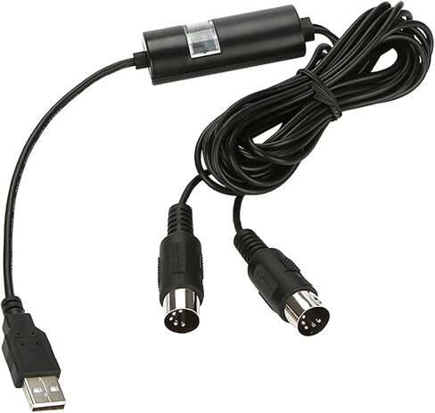 UM 19 MIDI Interface Cable Musical Instrument Connector Music Editing Cable Electronic Piano Piano Synthesizer Connection to Computer Recording and Arranging Exclusive Use in Saudi Arabia