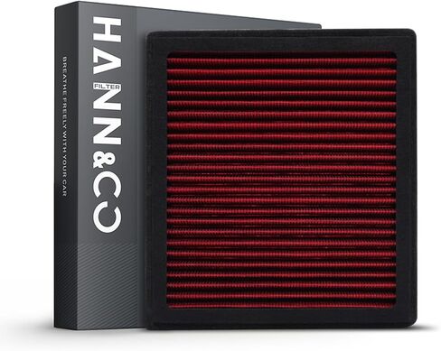 Hann & Co قابلة للغسل وقابلة لإعادة الاستخدام مرشح الهواء المقصورة عالي التدفق ， أكثر من 15 عامًا من عمر الخدمة-مناسبة لـ Honda Civic ， CR-V ， fit ， Odyssey ， HR-V ； Acura استبدال CF11182 ， CP182 ， VF2033 ， VF2086 （HCC1022-OX） ， in Kuwait