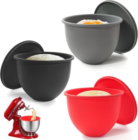 Silicone Covers for Kitchenaid Ice Cream Bowl, Silicone Lid Compatible with Kitchenaid Tilt-Head Stand Mixer 4.5-5 Quart Stainless Steel Bowls, Dishwasher Freezer Safe in Saudi Arabia