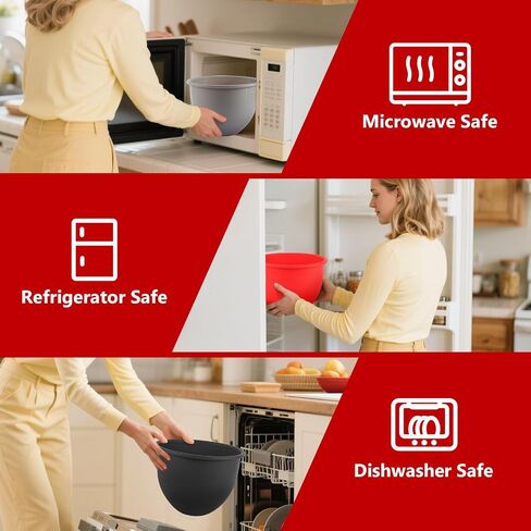 Silicone Covers for Kitchenaid Ice Cream Bowl, Silicone Lid Compatible with Kitchenaid Tilt-Head Stand Mixer 4.5-5 Quart Stainless Steel Bowls, Dishwasher Freezer Safe in Saudi Arabia