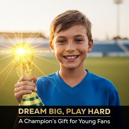 WC Trophy Replica, Premium Resin Trophy, Soccer Trophy for Kids, Birthday Gift Ideas for Soccer Fans, Memorable Collectible, Home & Desk Decorations in Saudi Arabia