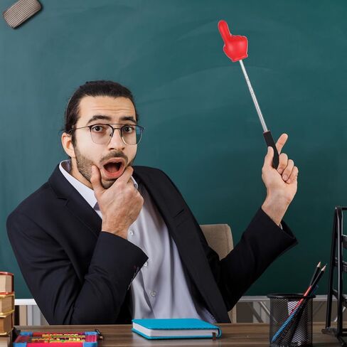 Big Teacher Pointer Finger,Pointer Stick for Classroom with Soft Grip Handle,Teaching and Presentations, Teacher Supplies Interactive Learning,Retractable Pointer Extendable to 32 Inches (Yellow) in Saudi Arabia