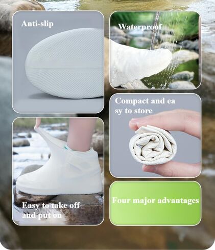 Shoe Covers for Men & Women, Waterproof Silicone, Universal Non-Slip Reusable Shoe Protectors for Indoor/Outdoor Use in Saudi Arabia