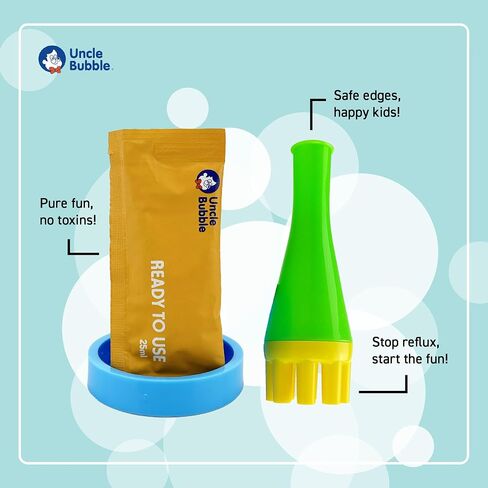 Uncle Bubble Blower for Kids and Toddlers, Mini Bubble Blower Makes Thousands of Bubbles Ease, Plastic Reduction Version in Saudi Arabia