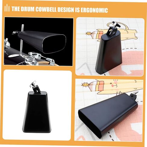 SUPVOX Percussion Cowbell Drum Set Metal Cowbell for Music Education Performance Crisp Sound for Music Styles in Saudi Arabia