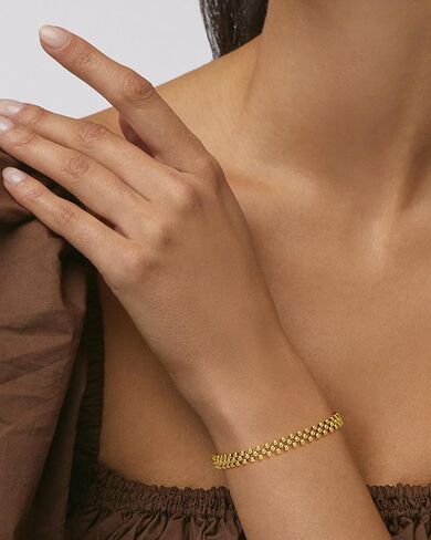 أساور ذهبية للنساء سوار الذهب مكدس الأساور الذهبية للنساء للنساء 14K مطلي بالذهب سوار محار in Kuwait