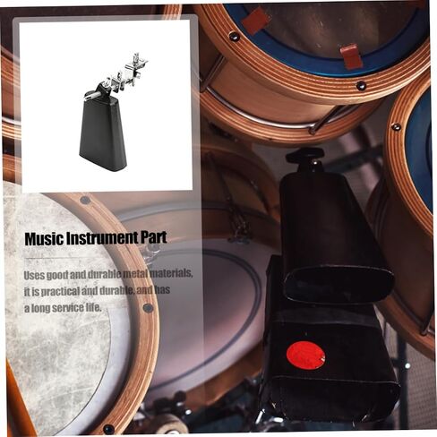 Kisangel 1set Drum Set Cowbell Accessory Wear Resistant Cowbell for Percussion for Concerts Parties and Band Practices Smooth Design for Enhanced Performance in Saudi Arabia