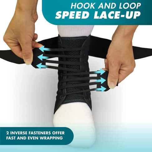 Med Spec 223602 ASO Speed Lacer Ankle Stabilizer, White, Small in Kuwait
