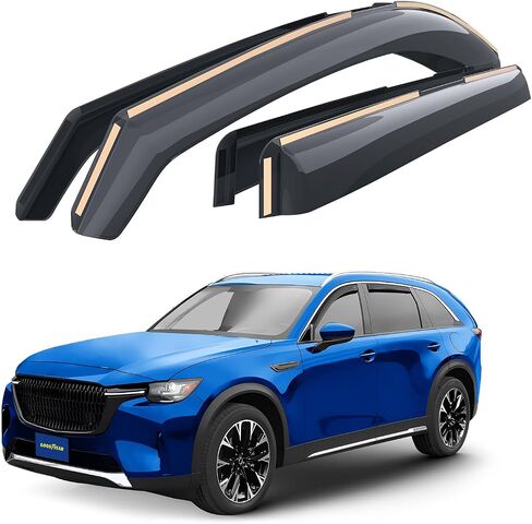 Goodyear Shatterproof in-Channel Window Deflectors for Honda HR-V 2023-2025, Rain Guards, Window Visors for Cars, Vent Deflector, Car Accessories, 4 pcs - GY008428 in Saudi Arabia