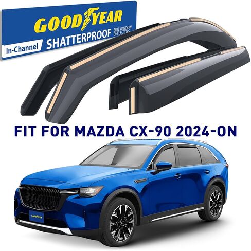 Goodyear Shatterproof in-Channel Window Deflectors for Honda HR-V 2023-2025, Rain Guards, Window Visors for Cars, Vent Deflector, Car Accessories, 4 pcs - GY008428 in Saudi Arabia