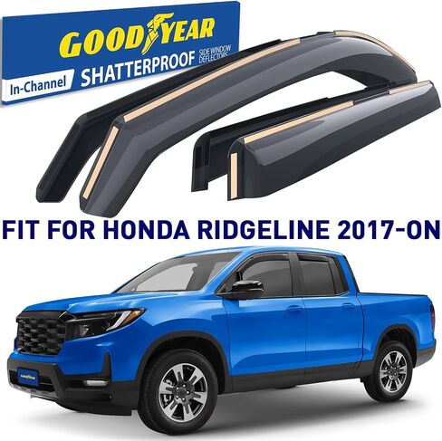 Goodyear Shatterproof in-Channel Window Deflectors for Honda HR-V 2023-2025, Rain Guards, Window Visors for Cars, Vent Deflector, Car Accessories, 4 pcs - GY008428 in Saudi Arabia