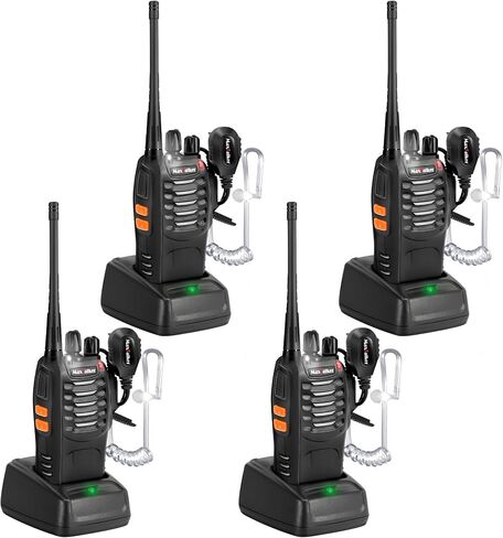 Radios Walkie Talkies طويلة المدى: Maxtalker MT-8S Walky Talky مع أذن المصباح المصباح 1500mAh Battery Talkie talki للبالغين ، العمل ، التخييم ، المشي لمسافات طويلة ، 10 حزمة in Kuwait