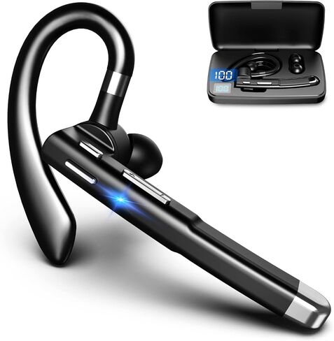 Wireless Headset with Mic for Work • PC Included • 50H Total Battery (8H+Case) • ENC BT 5.4 • IPX5 Waterproof for Office • Driving & PC in Saudi Arabia