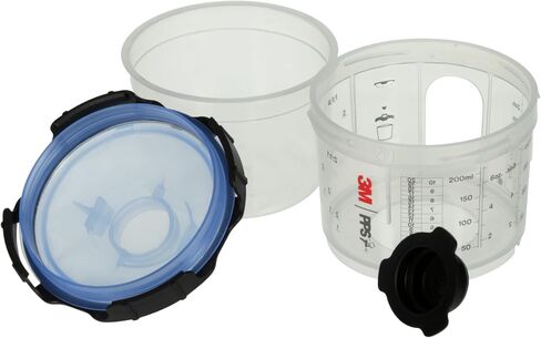 مجموعة أكواب وأغطية وبطانات 3M PPS 2.0، 26328، ميكرو، 88 جرام، فلتر 125 ميكرون، تستخدم للسيارات والأثاث والمنزل والمزيد، كوب طلاء صغير، 50 بطانة صغيرة، 50 غطاءًا، 32 سدادة إغلاق in Kuwait