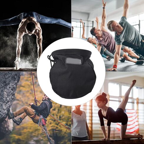 Outdoor Rock Climbing Powder Bag, Bolsa Magnesia Waist Pouch, Chalk Bag with Zipper, Adjustable Strap, Large Capacity for Gymnastics, Fitness, Parallel Bar in Saudi Arabia