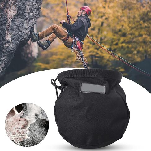 Outdoor Rock Climbing Powder Bag, Bolsa Magnesia Waist Pouch, Chalk Bag with Zipper, Adjustable Strap, Large Capacity for Gymnastics, Fitness, Parallel Bar in Saudi Arabia