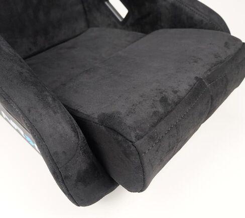 NRG Innovations NRG-FRP-304BK-ULTRA FRP SEAT SEAT ULTRA EDITION Black Alcantara في مواد نباتية مع عودة إلى الظهر بالإضافة إلى جيوب الهاتف. (كبير جدا) in Saudi Arabia