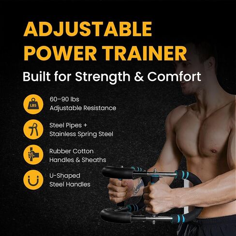 Twister Arm Trainer for Men & Women – Adjustable Forearm & Hand Grip Strengthener – Upper Body Workout Equipment with Travel Bag in Saudi Arabia