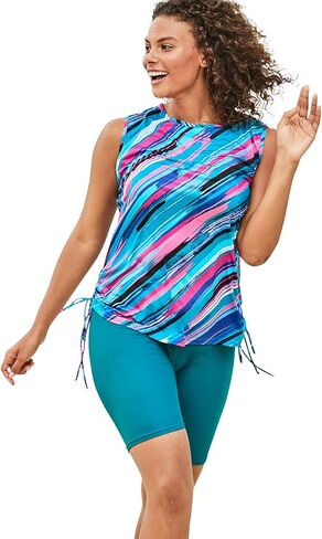 Swim 365 Women's Plus Size Clorine Clorine Coverup مع علاقات جانبية in Saudi Arabia