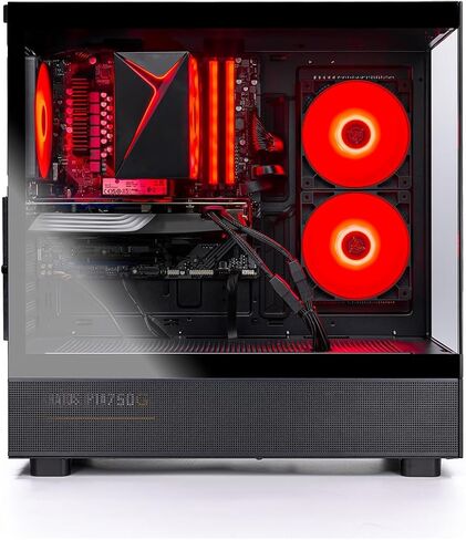 Skytech Gaming Blaze4 Mini Desktop PC, Ryzen 7 7800X3D 4.2 GHz (5GHz Turbo), AMD RX 9060 XT 16GB, 1TB Gen4 NVMe SSD, 32GB DDR5 RAM 5200 RGB, 850W Gold PSU, 240mm ARGB AIO, Wi-Fi, Win 11 in Saudi Arabia