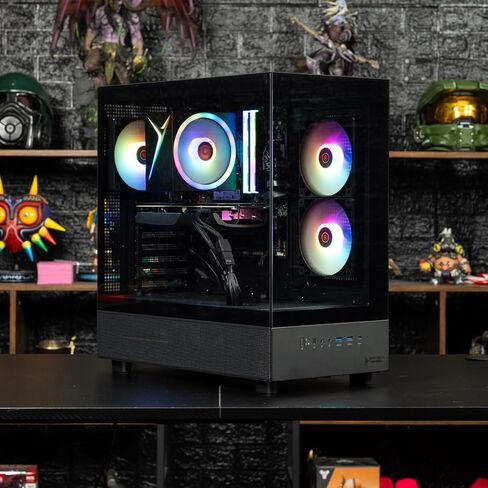 Skytech Gaming Blaze4 Mini Desktop PC, Ryzen 7 7800X3D 4.2 GHz (5GHz Turbo), AMD RX 9060 XT 16GB, 1TB Gen4 NVMe SSD, 32GB DDR5 RAM 5200 RGB, 850W Gold PSU, 240mm ARGB AIO, Wi-Fi, Win 11 in Saudi Arabia