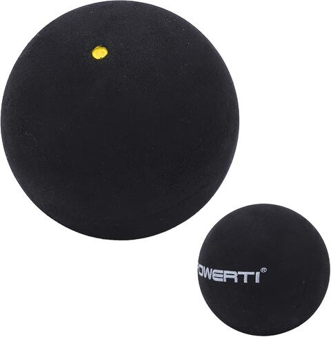 CHICIRIS Durable Rubber 37mm Single Dot Squash Ball for Ball Control, Lightweight and Portable for Travel, Suitable for Training and Practice in Kuwait