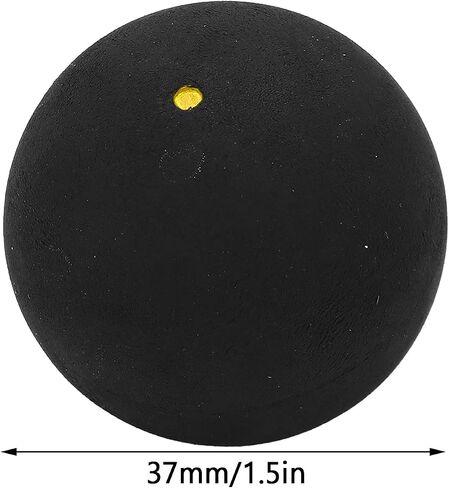 CHICIRIS Durable Rubber 37mm Single Dot Squash Ball for Ball Control, Lightweight and Portable for Travel, Suitable for Training and Practice in Kuwait