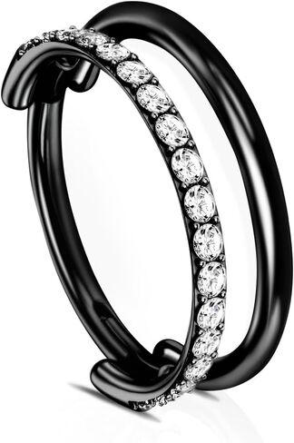 G23 Titanium Double/Triple Conch Piercing Jewelry: 16G Nose Hoop Rings 8mm/10mm/12mm Hypoallergenic Cartialge Earrings in Kuwait