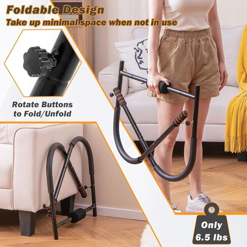 Goplus Fitness AB Trainer, Folding Abdominal Machine with Padded Head/Neck Support, Sit Up Training Assistant, Exercise Crunch Trainer Workout Exerciser for Home Gym Office in Saudi Arabia