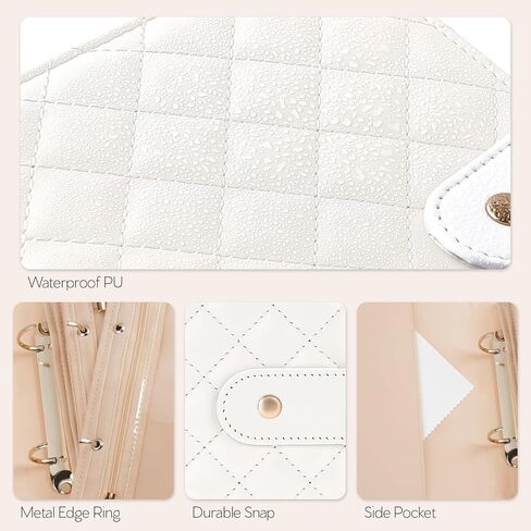 WOOMADA Travel Jewelry Organizer Case, Foldable Velvet Jewelry Storage Book with Clear Zipper Pouch for Rings, Necklaces, Earrings, Bracelets(Pearl Pink) in Saudi Arabia