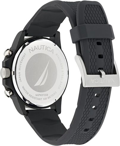 Nautica Men's Napnos305 ساعة واحدة من حزام السيليكون الأزرق in Saudi Arabia