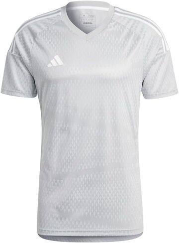 adidas Mens Tiro23 Competition V Neck Short Sleeve Jersey Soccer Cleats - Grey - Size XXL in Saudi Arabia